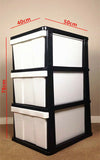 3 Tiers Plastic Cabinet Drawer Storage Container 542263BW