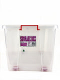 55L Plastic Wheel Storage Box w Lid Container #4705