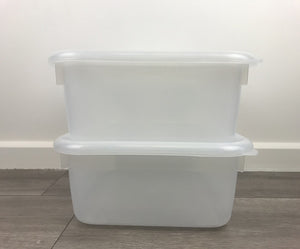 10L Clear Plastic Storage Box Container w Lid #3661