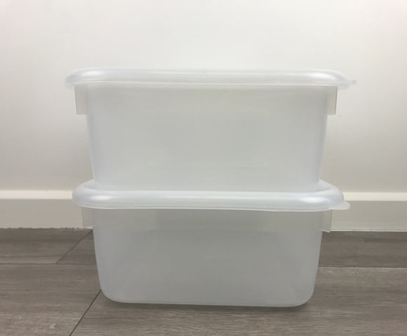 10L Clear Plastic Storage Box Container w Lid #3661