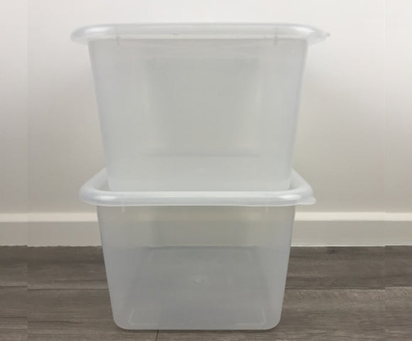 15L Plastic Storage Box w Lid Container #4088