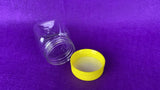 200ml Plastic Clear Square Jar Round Neck w Lid Spice Jars PL-200-2952-CL
