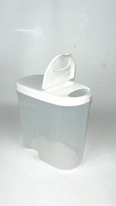 Jug Clear White Plastic with Pour Mouth and Clip Lock