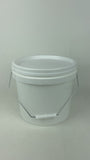 White Round Bucket Pails With/Without Lid 10L Storage Food Liquid