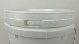 White Round Bucket Pails With/Without Lid 15L Storage Food Liquid
