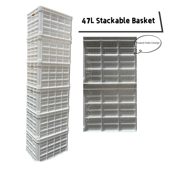Heavy Duty 47L Industrial Basket Warehouse Material Handling Toy Box YWBK487R