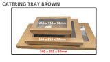 Brown Catering Tray Boxes with Window Lid Rectangle Disposable