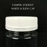 250ml Plastic Clear Pet Round Jar Tamper Evident White Screw Cap PL-250-3159-CL