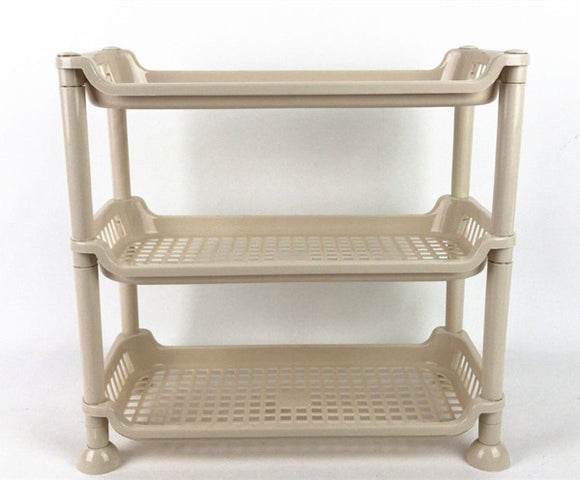 3 Tiers Plastic Kitchen Shelves Rectangle Storage A1103
