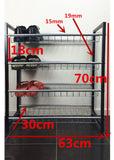 4 Layer Metal Standing Shoe Rack Fits 12 Pairs YW