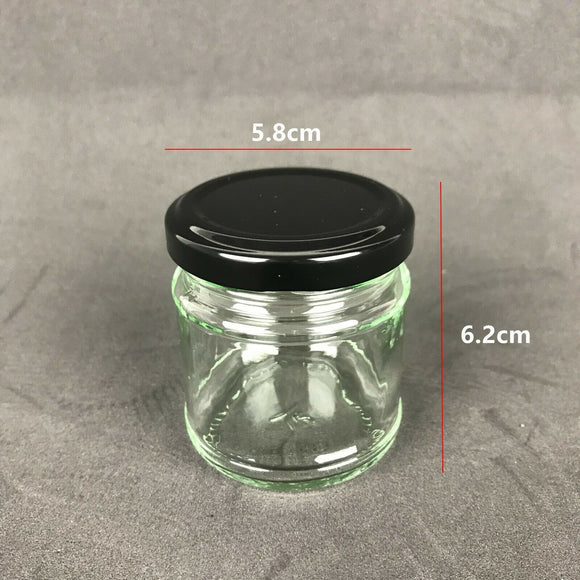 125ml Flint Glass Spice Jars Panelled Food Bottle Jar Twist On Lid 168-FL15