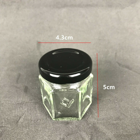 45ml Flint Glass Spice Jars Panelled Food Bottle Jar Twist On Lid 040-FL40