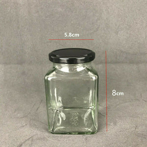 190ml Flint Glass Spice Square Jars Spice Jars Twist On Lid 1429-FL(PD-20)