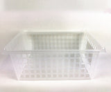 24.3x34.3x14.5cm Plastic White Rectangle Basket Organizer D5032