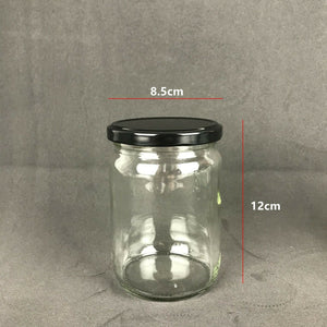 270ml Flint Glass Straight Sided Round Spice Jars Twist On Lid 1460-FL(PD-27)