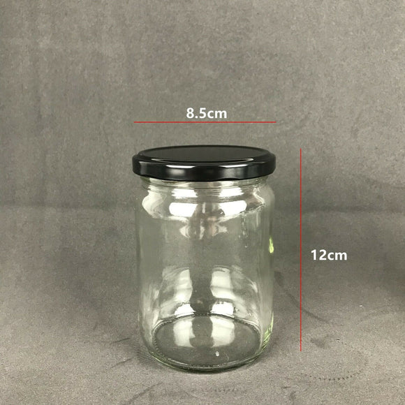 270ml Flint Glass Straight Sided Round Spice Jars Twist On Lid 1460-FL(PD-27)