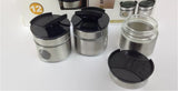 10pcs Stainless Steel Encased Glass Salt Shaker Spice Jar GA023