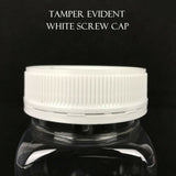 400ml Plastic Clear Pet Square Jar w Tamper Evident White Screw Cap CL30