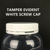 2L Plastic Clear PVC Round Jar w Tamper Evident White Screw Cap 2571-CL