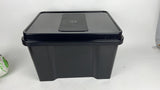 Tool Box Storage Chest Toolbox w Lid Portable Organizer Black 34L #4552