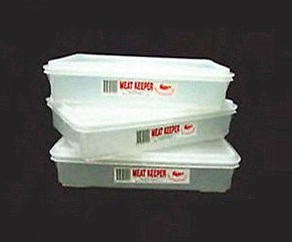 Plastic Meat Keeper Freezer Storage w Lid Container