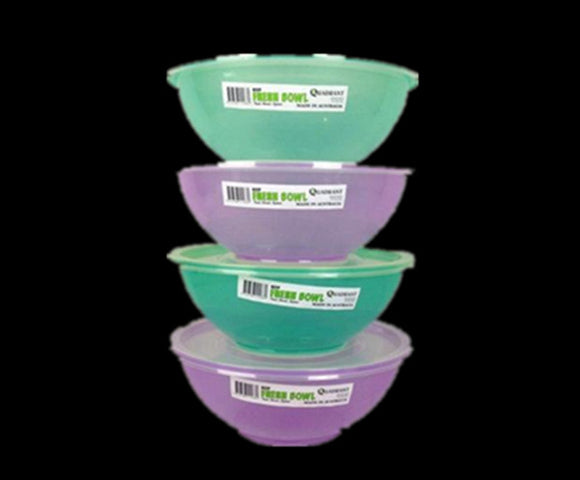 Plastic Multi Purpose Food Bowl Server with Lid Container #4582