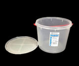 5.1L Plastic Barrel Container with Lid Handle Container #3296